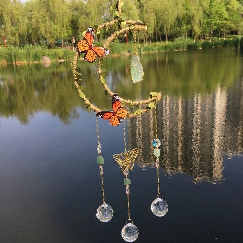 Moonlit Pastoral Crystal Wind Chime | Outdoor Decor