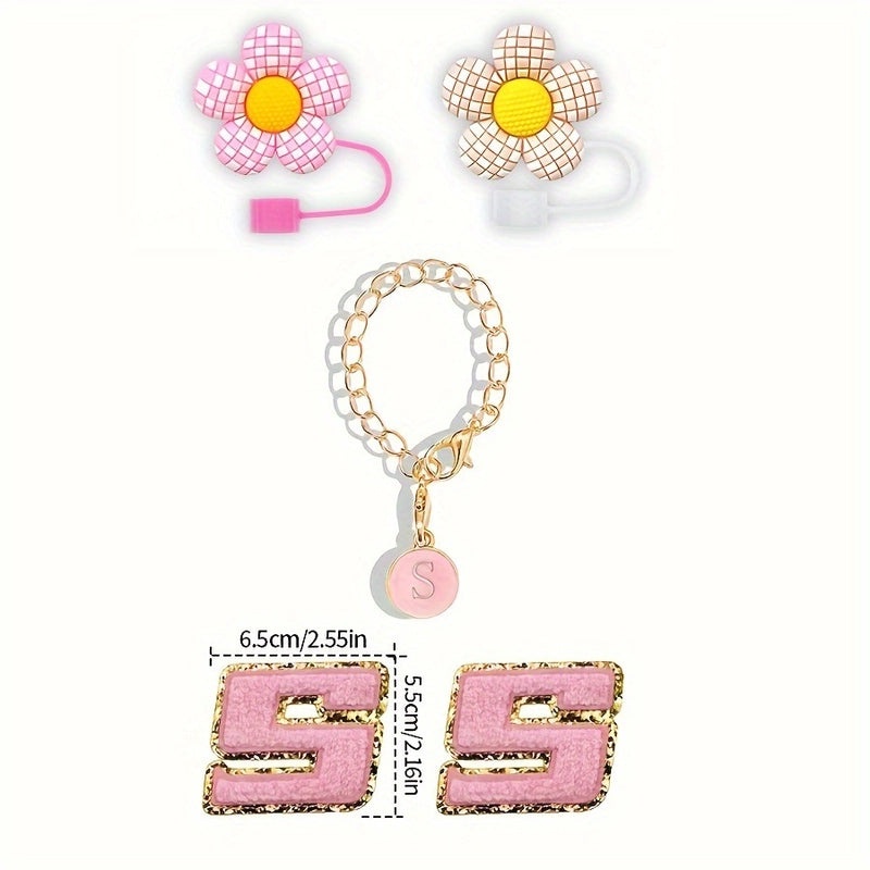 Embroidered Floral Letter Straw Cap for Casual Elegant Style|Fashion Accessories Hats & Caps