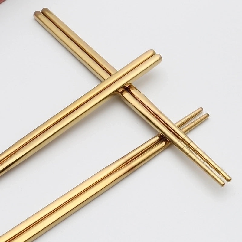 Retro Style Color Block Stainless Steel Fruit Spoon Knife Fork Set|Kitchen & Dining Cutlery Sets