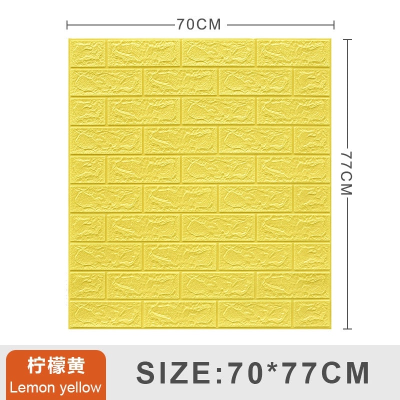 3D Foam Wall Stickers Self-Adhesive Waterproof Stereoscopic Bedroom Wallpaper Anti-Collision Moisture-Proof|Home Decor Wall Stickers