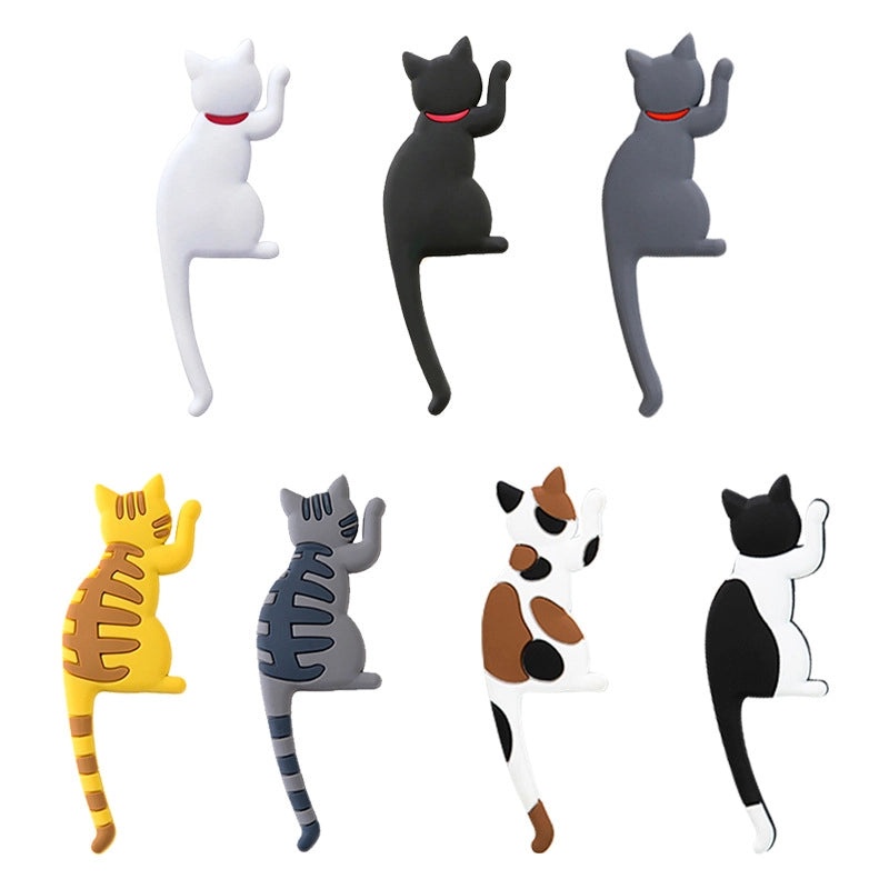Cute Cat Refrigerator Magnets with Hooks Soft Glue Cute IG Style Artificial Decoration|Home Decor & Accessories