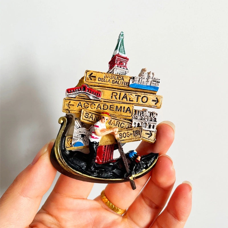 3D Travel Refrigerator Magnet Stickers Europe Cities Souvenirs Creative Tourist Gifts|Home Decor & Magnets