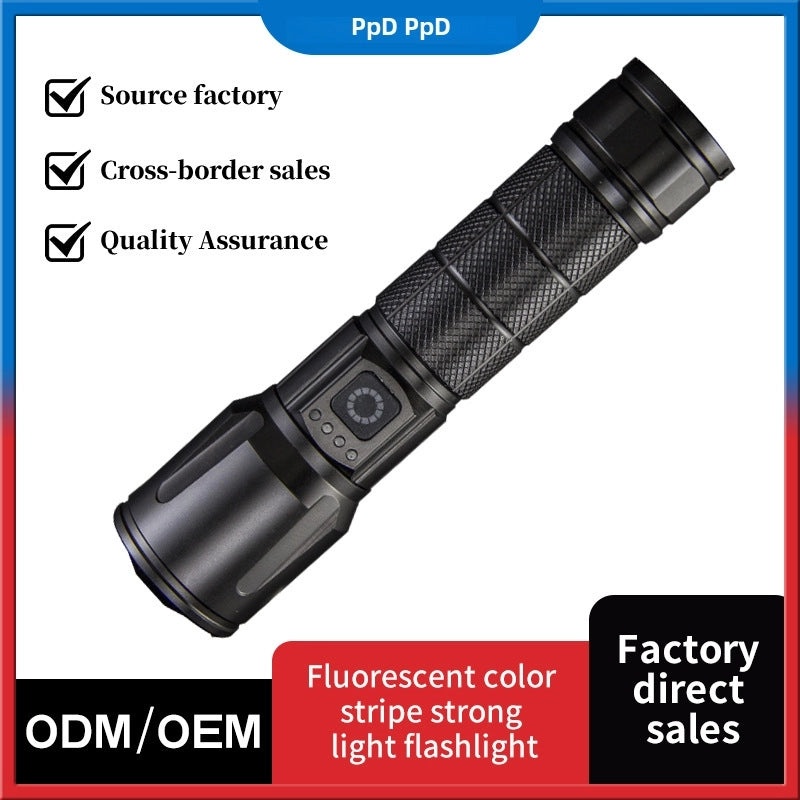 Aluminum Alloy Zoomable Laser Flashlight Fast Charging Long-Range Portable Torch|Outdoor Lighting
