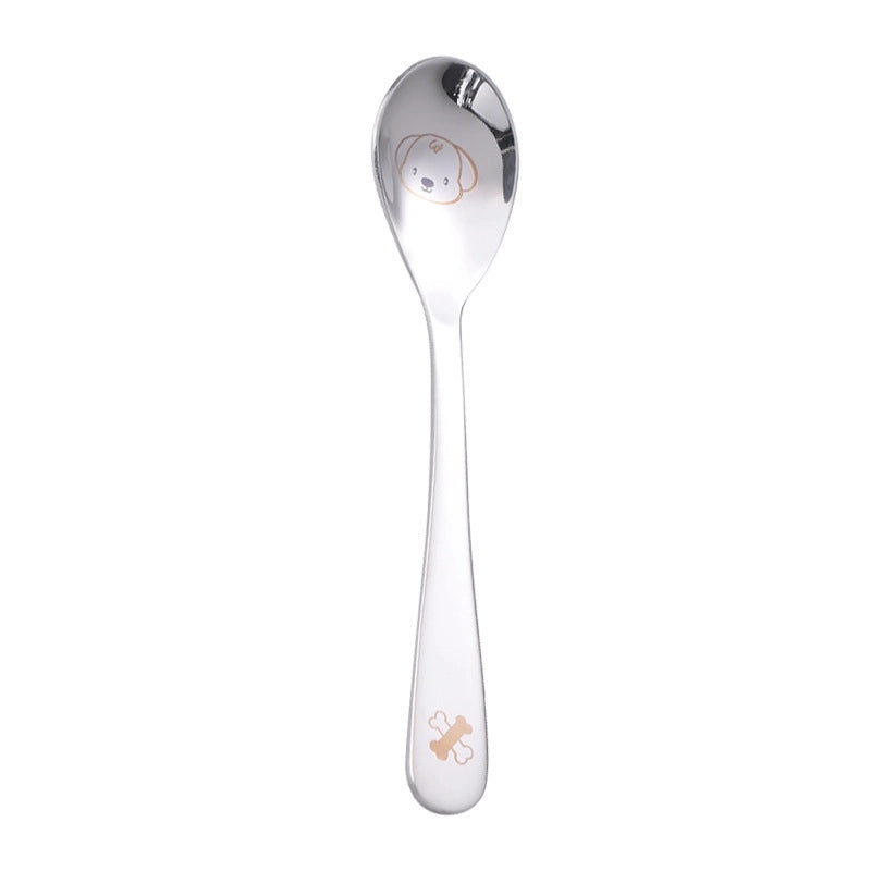 304 Stainless Steel Cartoon Baby Spoon Cute Feeding Spoon for Children Learning to Eat | Baby Feeding Accessories