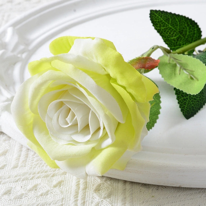 Artificial Rose Single Stem Flannel Flower for Home Wedding Valentine's Day Decoration|Home Decor & Wedding Accessories