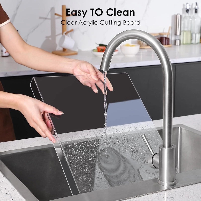 Simple Solid Color Acrylic Cutting Board - Single Piece|Kitchen Accessories