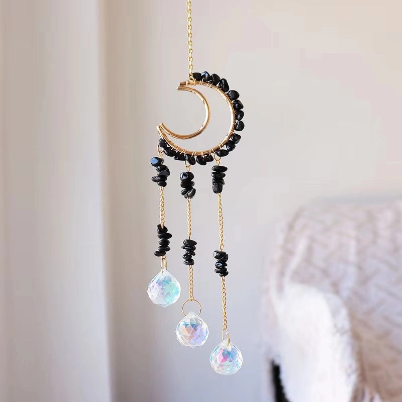 Elegant Moon Crystal Pendant Wall Art | Home Decor