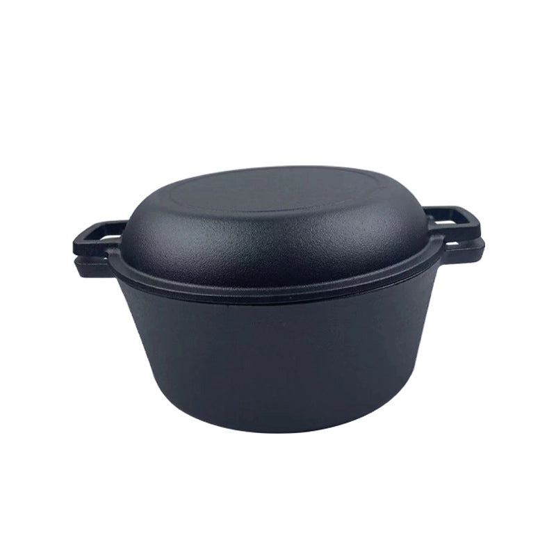 Chinoiserie Style Solid Color Cast Iron Cookware Single Piece | Kitchen Cookware