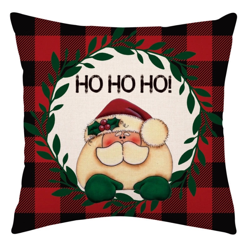 Holiday Linen Christmas Pillow Cover Single-sided Decorative Cushion Case|Home Decor