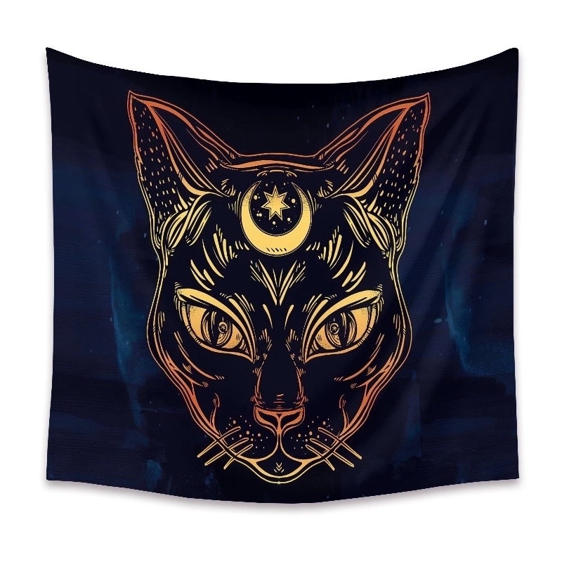 Black Cat Wall Tapestry for Home Decor | Home Decor & Wall Art