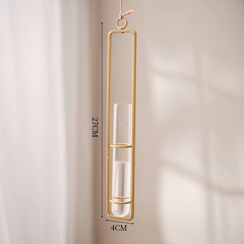 Nordic Glass Vase Pendant Light Green Plant Holder Wall Hanging Hydroponic Decoration|Home Decor & Lighting