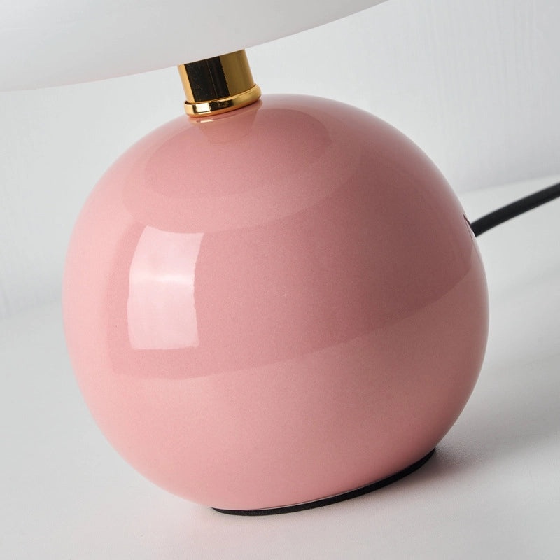 Cream Mushroom Night Light Small Table Lamp for Kids Bedroom Bedside Ceramic Decorative Room Lamp | Home Decor Lamps