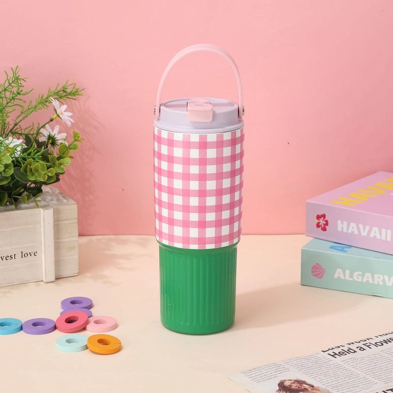 Casual Lattice 304 Stainless Steel Thermos Cup 1 Piece|Drinkware & Thermoses