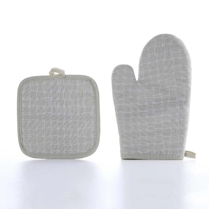 Cotton Plaid Heat Resistant Gloves for Kitchen Use|Kitchen & Dining Accessories