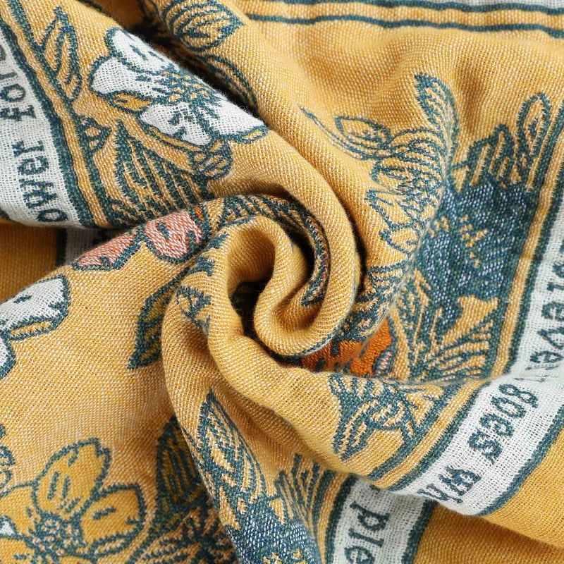 Pure Cotton Gauze Pillow Scarf Moisture-Absorbing Breathable Soft Skin-friendly European Style Thickened Student Couples Cover | Home Textiles