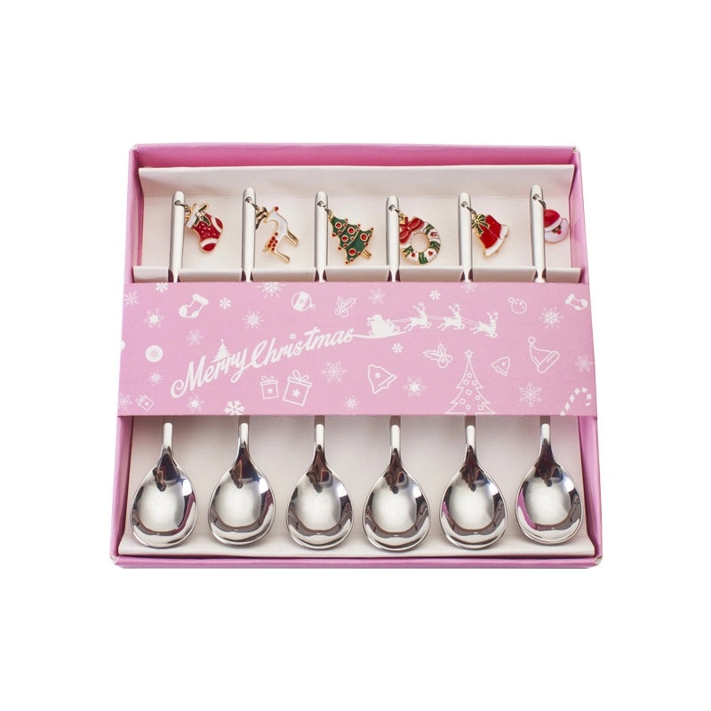 Christmas Stainless Steel Spoon Cute Solid Color 1 Piece | Kitchen & Dining Accessories