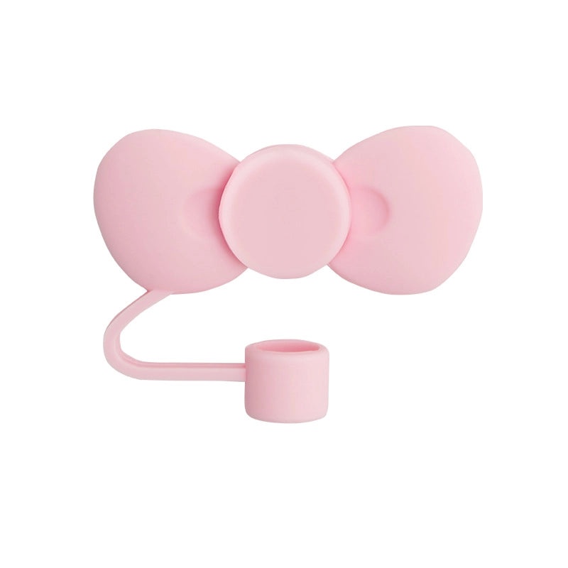 Adorable Bow Knot Silicone Straw Cap 1pc|Straw Accessories