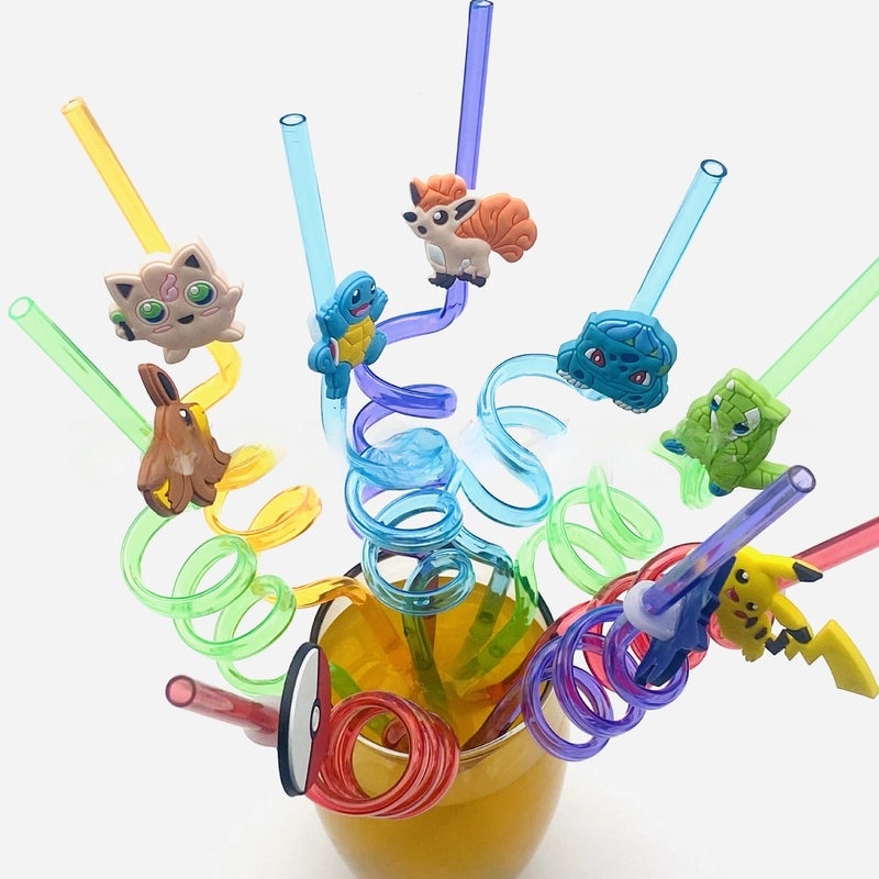 Pokémon Themed Creative Personality Party Decorative Straw|Party Supplies
