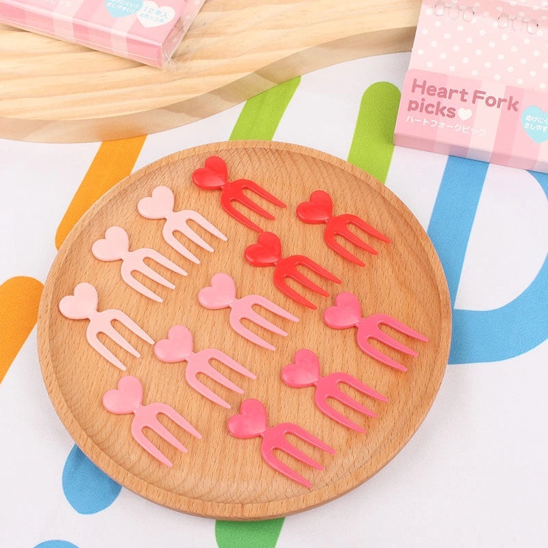 Japanese Resin Kids Fork Set Cute Animal Bread Fruit Design|Children's Tableware