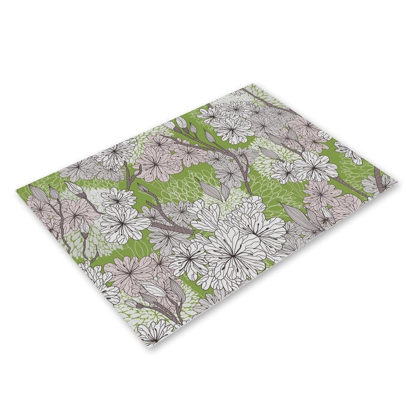 Adorable Rabbit and Heart Letter Linen Placemat for Dining Table Decor|Home Decor and Kitchen Accessories