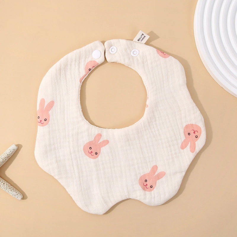 6-layer Pure Cotton Baby Bib with 360° Soft Gauze Design|Baby Feeding Accessories