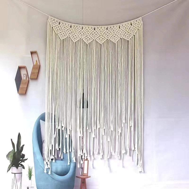 Striped Cotton Tapestry Wall Hanging for Vacation Vibes|Home Decor Wall Art