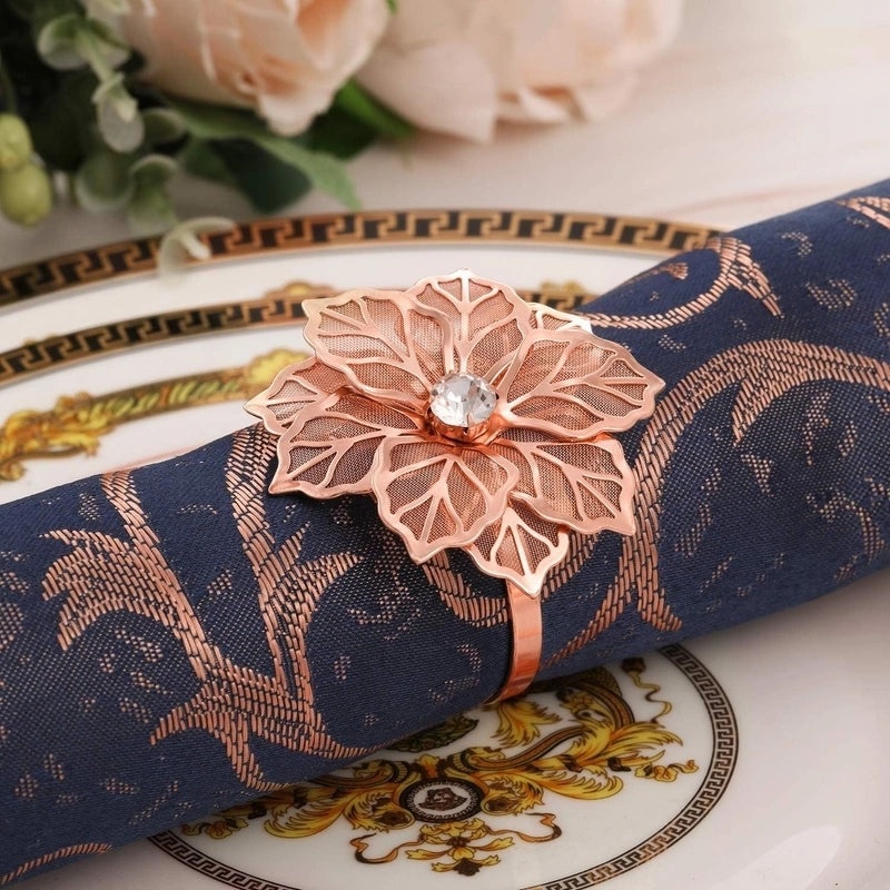 Stylish Floral Stainless Steel Napkin Holder Single Piece|Dining Accessories