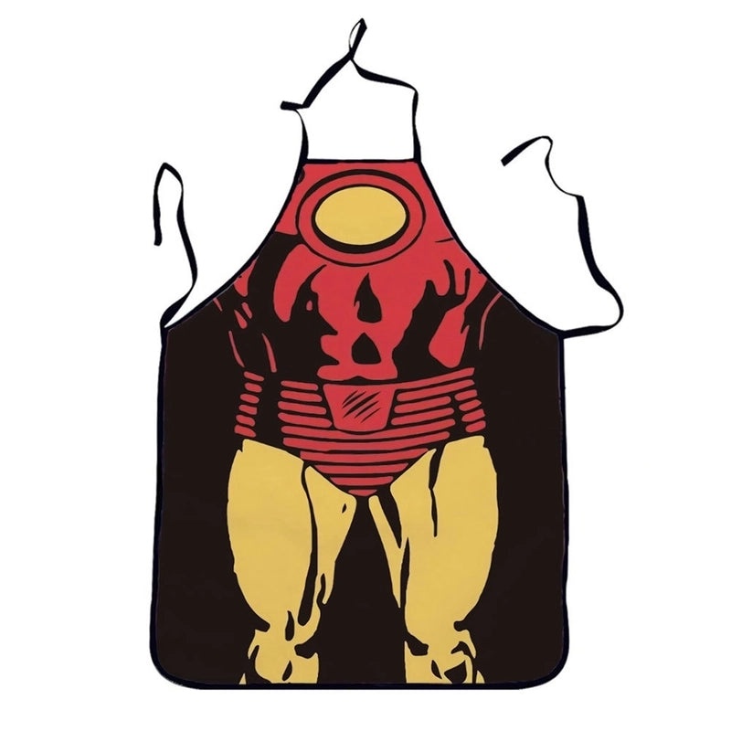 Stylish Cartoon Linen Apron for Kitchen Cooking|Kitchen & Dining