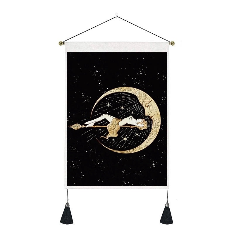 Vintage Starry Sky and Moon Wall Tapestry|Home Decor