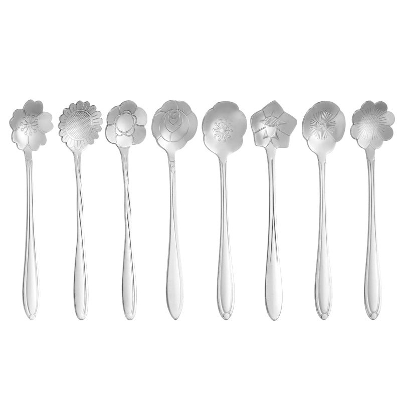 Elegant Floral Stainless Steel Spoon | Kitchen Utensils