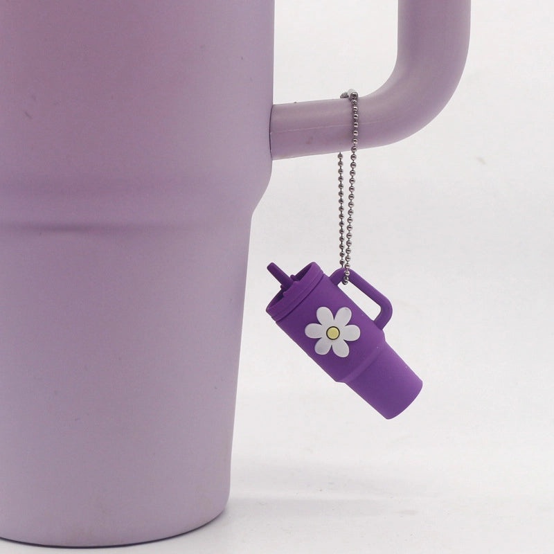 Cartoon Floral Soft Rubber Unisex Cup Charms|Drinkware Accessories