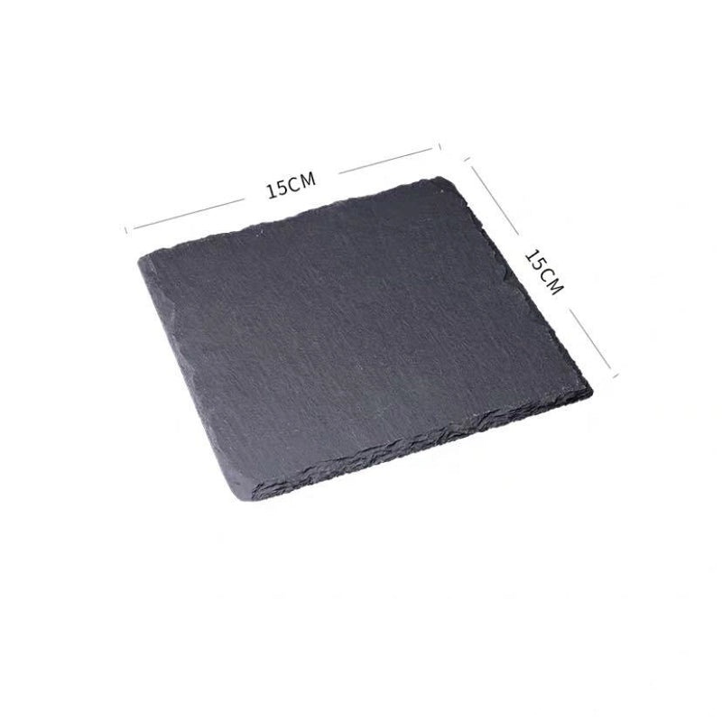 Japanese-Korean Style Black Slate Dinner Plate for Sushi Dessert Western Food Steak | Dinnerware & Plates