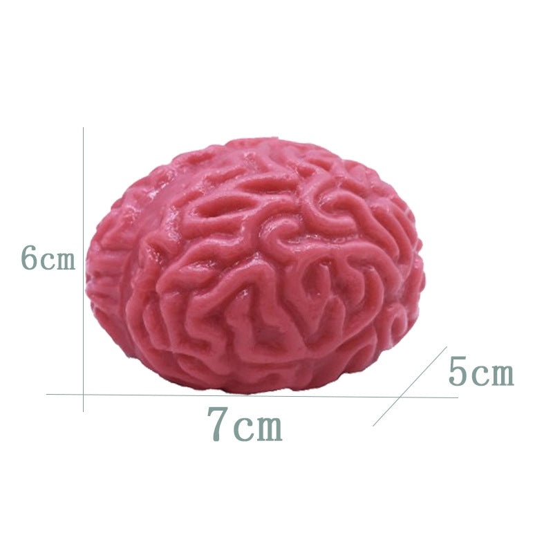 Soft TPR Rubber Brain Stress Ball Halloween Decompression Toy Funny Creative Whole Body Fidget Toy | Novelty Toys & Stress Relief