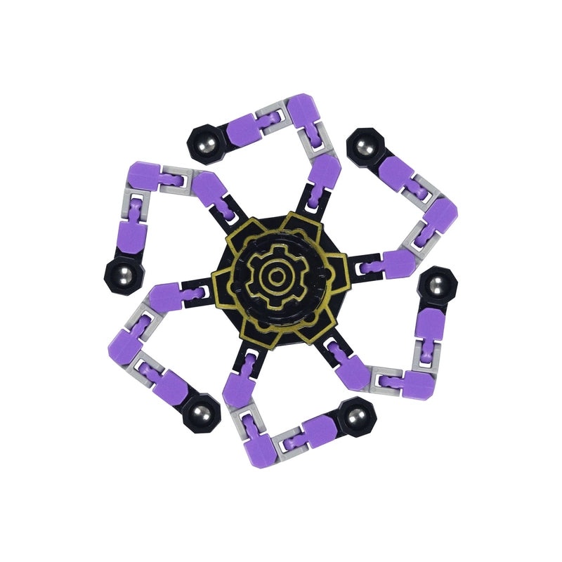 Mechanical Gyro Deformation Toy with Luminous Light and DIY Chain for Fingertip Decompression|Fidget & Stress Relief Toys