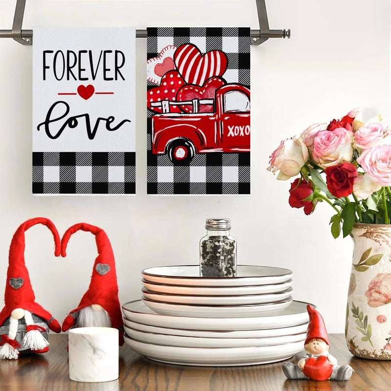 Adult Microfiber Kitchen Utensil Cleaning Cloth Heart Letter Design