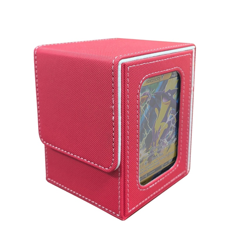 PU Leather Card Storage Box with Window Design for Board Games | Board Game Accessories