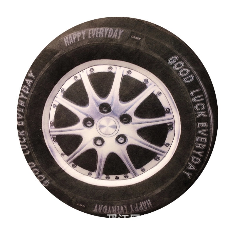 Minimalist Tire Plush Throw Pillow for Couch and Sofa | Home Decor & Pillows