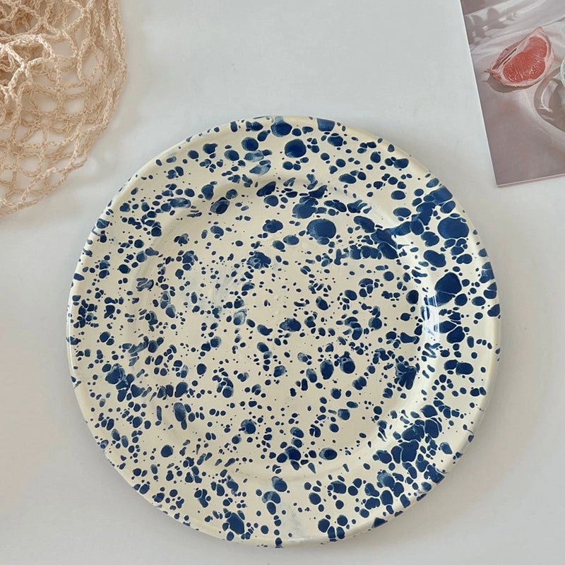 Korean Style Enamel Splash Ink Cereal Fruit Salad Bowl Set | Kitchen & Dining Tableware