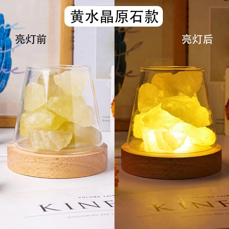 Chinoiserie Style Geometric Crystal Aromatherapy Night Lamp Decorative Lighting Accessories|Home Decor & Lighting