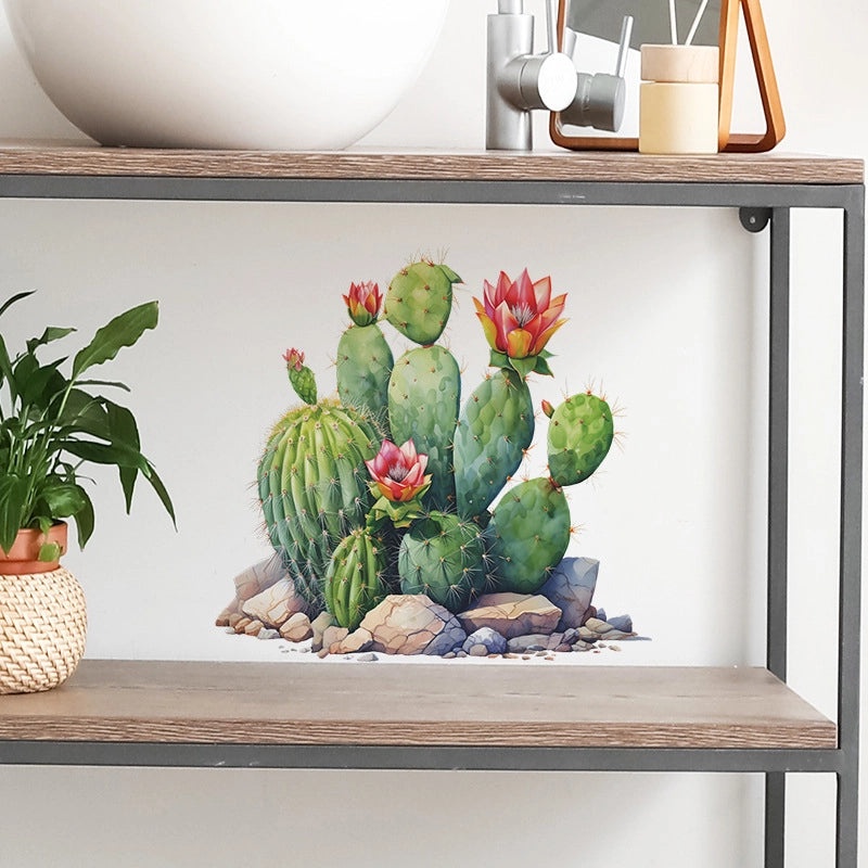 Pastoral Cactus PVC Wall Decal for Home Decor|Wall Stickers & Decals