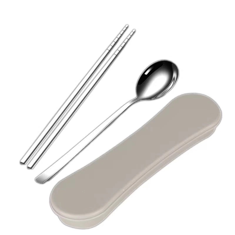 304 Stainless Steel Double-layer Insulated Lunch Box with Lid Portable Sealed Multi-compartment Food Container|Lunch Boxes & Containers