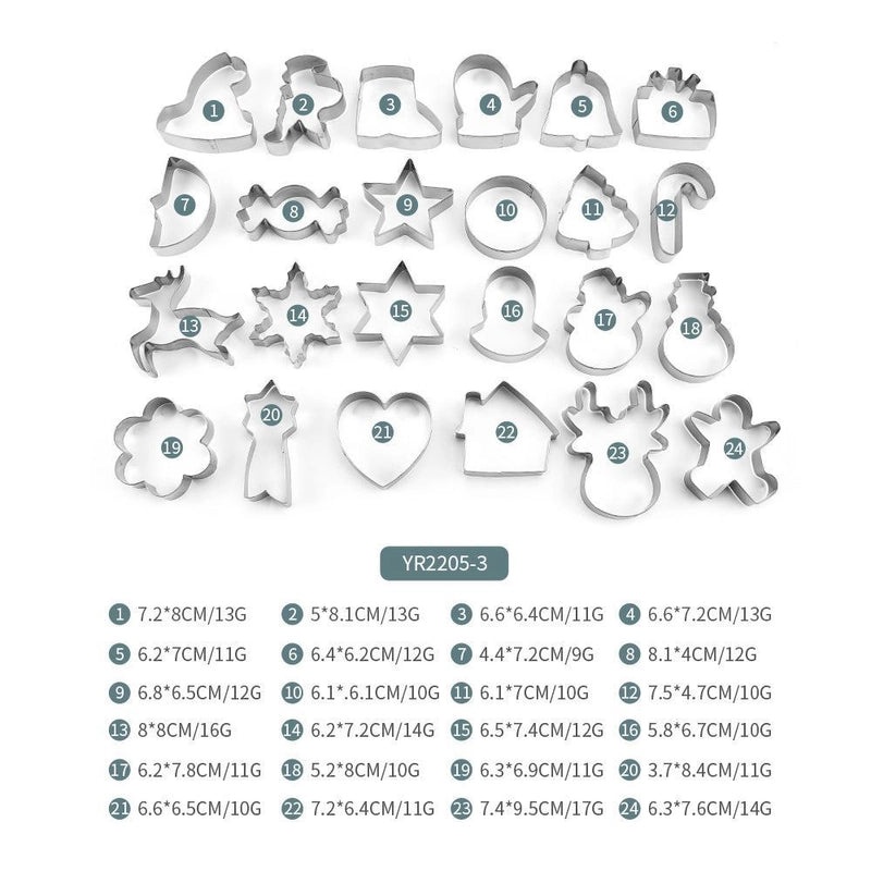 Christmas Themed 430 Stainless Steel Kitchen Molds Set - Cute Christmas House & Tree Casual Baking Tools|Kitchen & Dining