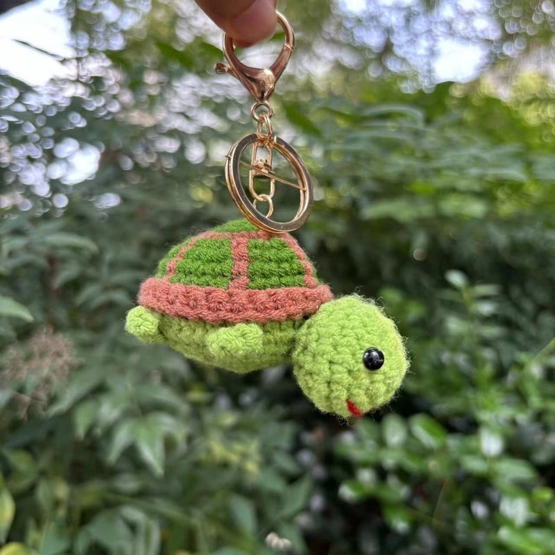 Handmade Wool Knitted Turtle Pendant Cute Positive Energy Doll Ornament|Accessories & Jewelry