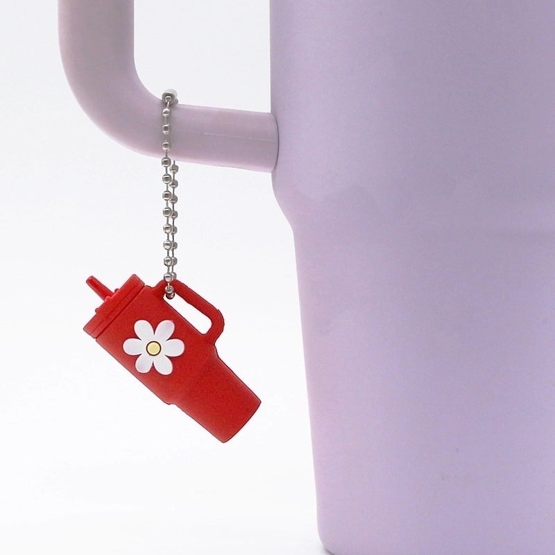 Cartoon Floral Soft Rubber Unisex Cup Charms|Drinkware Accessories