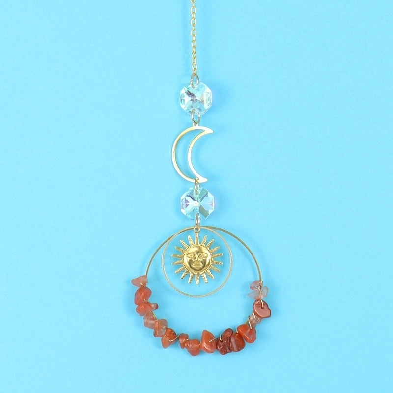 Sun and Moon Crystal Metal Pendant Stylish Jewelry Accessory | Necklaces & Pendants