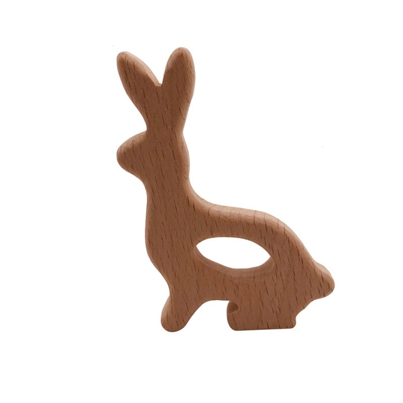 Natural Beech Wood Baby Teether Toys|Baby Teethers & Soothing Toys