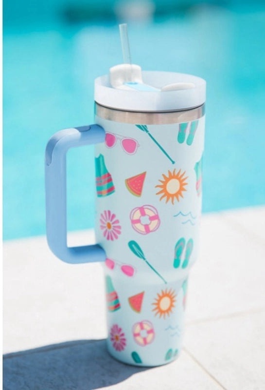 10 Pieces Casual Letter Cherry Flower Stainless Steel Accessories Set | Jewelry & Accessories