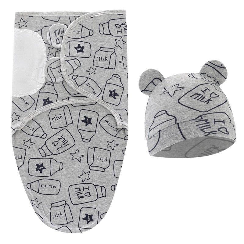 Newborn Baby Spring Sleeping Bag and Hat Set Soft Silkworm Fabric for Delivery Room 8304|Baby Clothing & Accessories