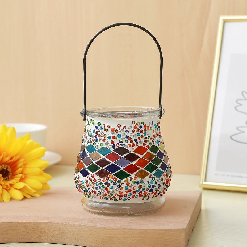 Handcrafted Painted Clay Geometric Glass Seed Beads | Handmade Jewelry Accessories