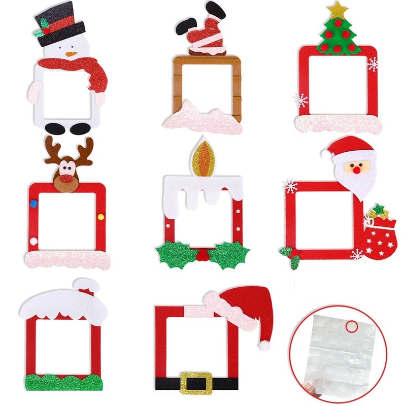 Christmas Cartoon Decorations Santa Claus Snowman Christmas Tree Festival Party Props|Holiday Party Supplies